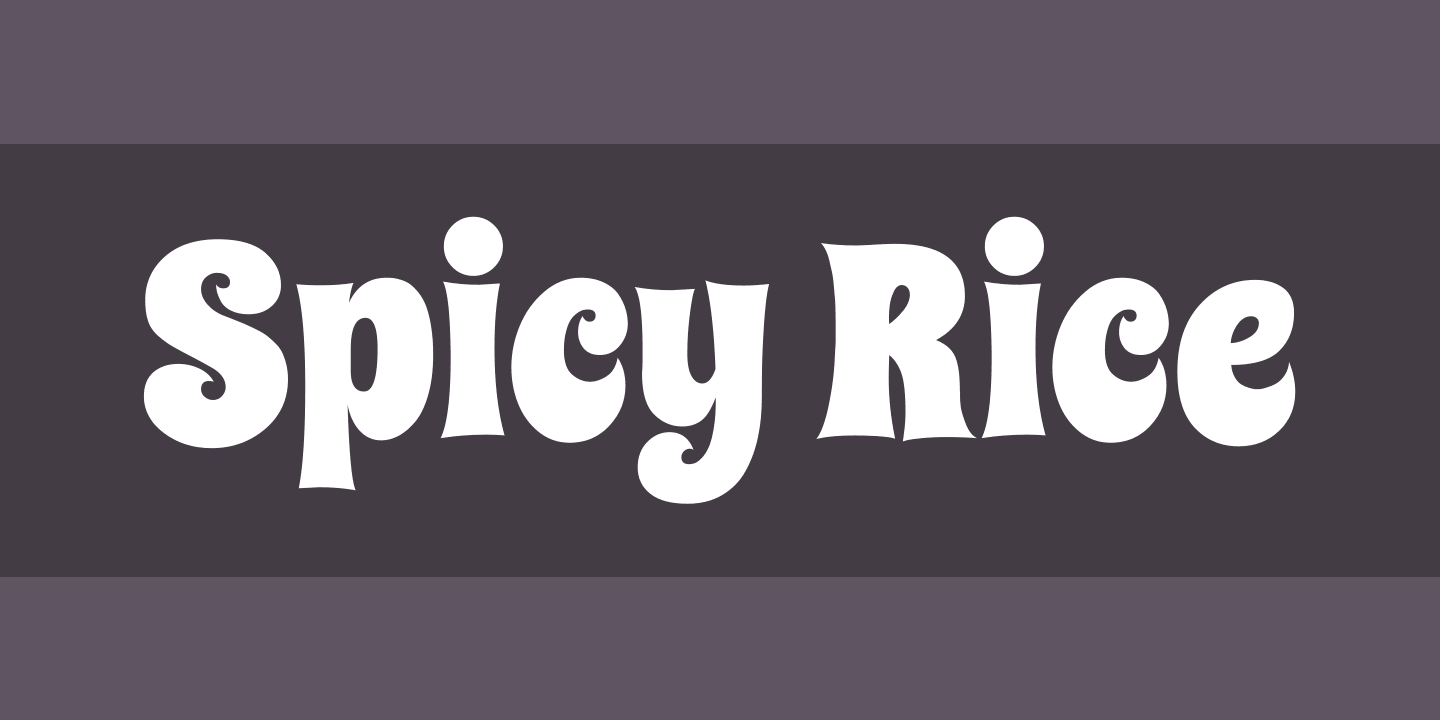 Ejemplo de fuente Spicy Rice